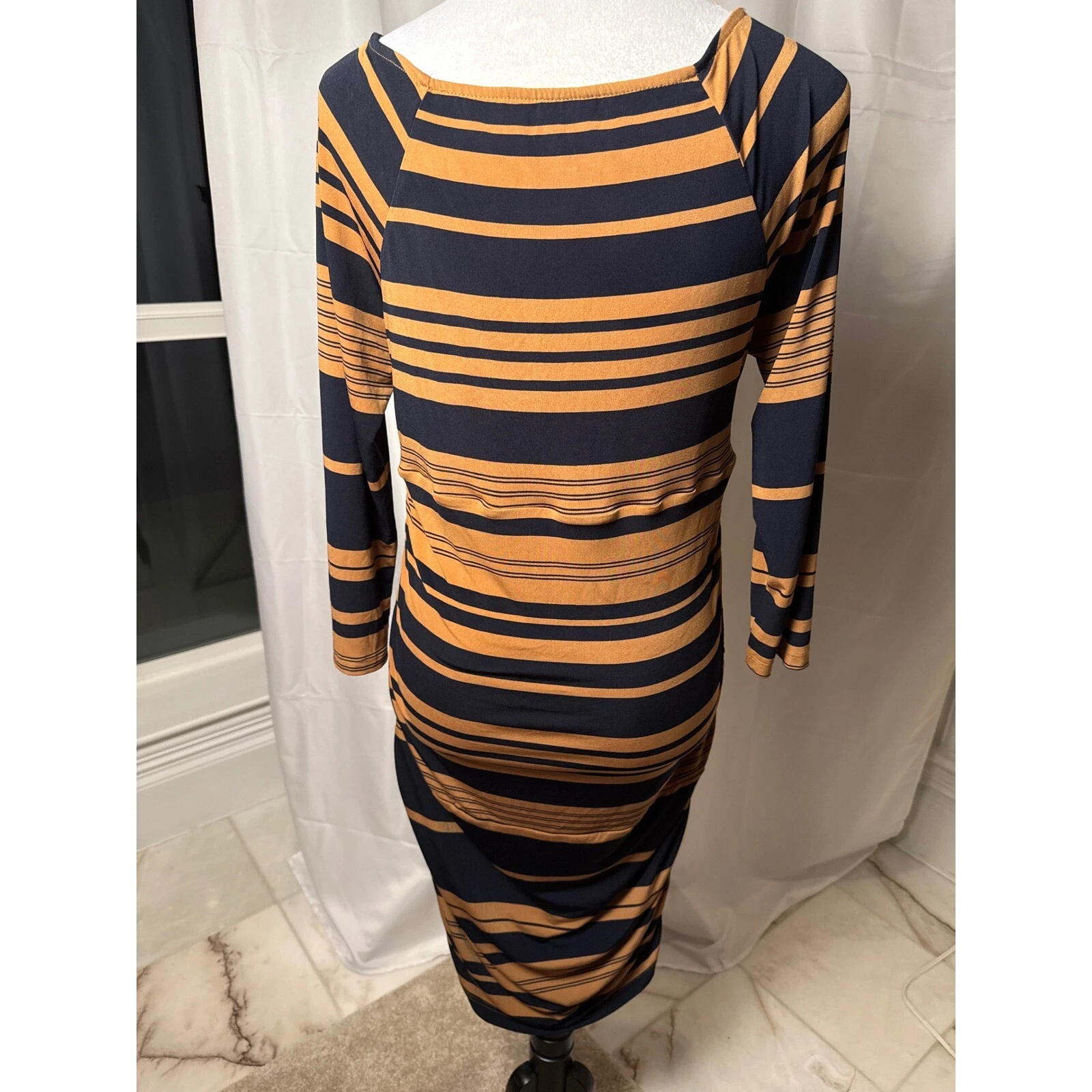 VETEMENTS Abito body Sofia Vergara a righe manica lunga casual carriera taglia L