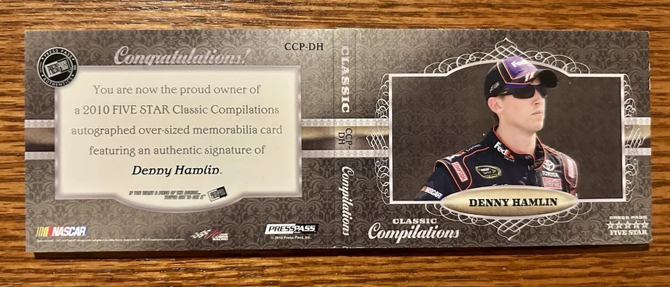Denny Hamlin 2010 Press Pass Booklet 1/1 Five Star Compilations - Image 4 of 4