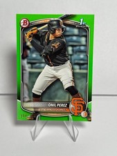2025 Bowman Onil Perez 1st Prospects Neon Green Border #'d /399 Giants