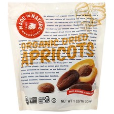 Organic Dried Apricots, Tree-Ripened  Unsulfured, 1 lb 454 g 