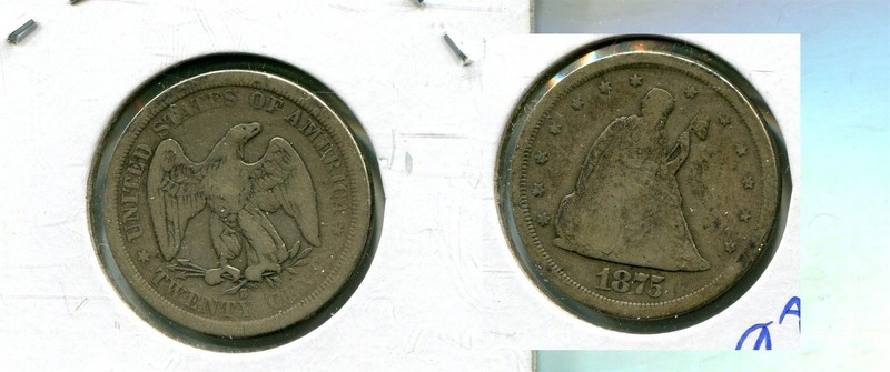 1875 S TWENTY CENT PIECE TYPE COIN VG 9889T