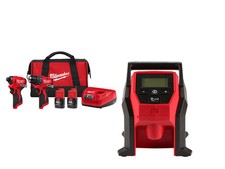 Milwaukee 3494-22CI M12 12V Kit combinado inalámbrico de 2 herramientas con inflador
