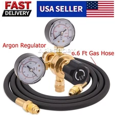 Argon CO2 For Lincoln Mig Tig Flow Meter Welding Regulator Welder Gauge Gas Hose