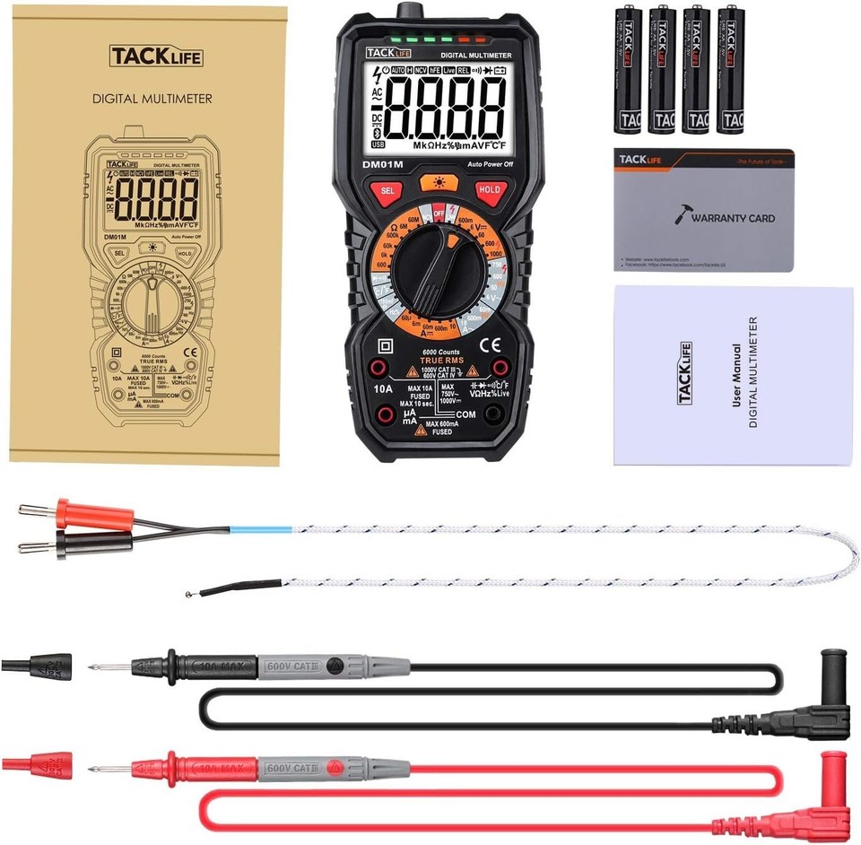 Multimeter Ebay Digital Multimeter 6000 Count True RMS Manual Ranging NCV Temp ...