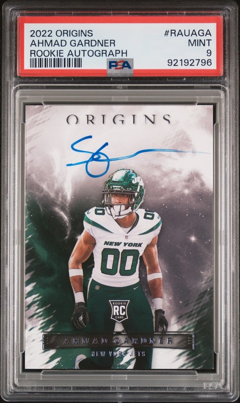 Sauce Gardner 2022 Panini Origins Rookie Auto #RAUAGA PSA 9