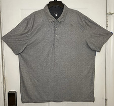 Hickey Freeman Men's 2XL Gray Geometric AOP Performance Polo Shirt