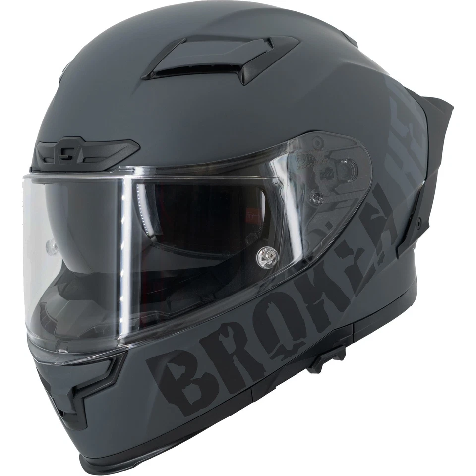 Broken Head Street Division Dark Shadow Matt Integralhelm Mit Sonnenblende - Bild 4 von 4