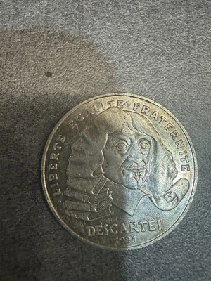 Pièce Argent 100F Descartes - Photo 1/2