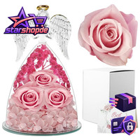 Ewige Rose Im Glas Engel Figur Rosa Geschenk FüR Frauen Mama Tochter Oma