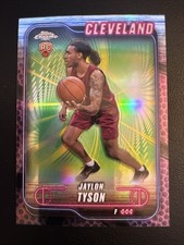 2024-25 Topps Chrome Jaylon Tyson Rookie RC Pink Basketball Refractor