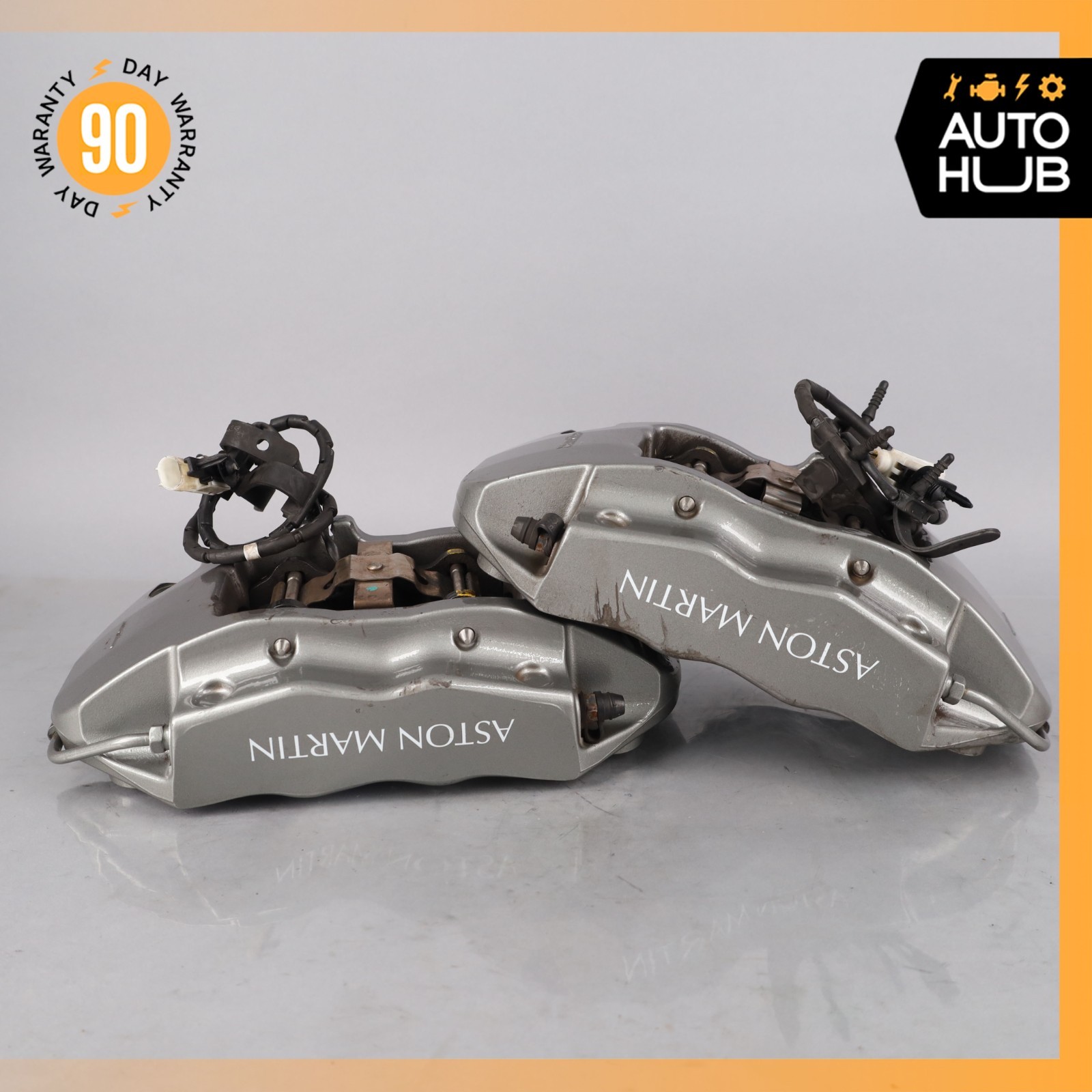 05-17 Aston Martin V8 Vantage DB9 Rear Brake Calipers Set Gray 7G432C464AA OEM