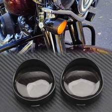 Turn Signal Light Smoke Lens Cover Bezels For Harley Touring Sportster 2000-up