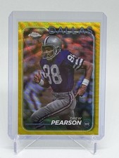 2024 Topps Chrome Football Drew Pearson Yellow Wave Refractor /75