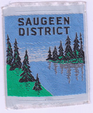 Boy Scout Badge ribbon +Ext SAUGEEN DISTRICT ONT CANADA