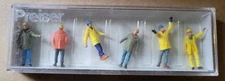 PREISER 10423 HO SCALE WORKERS~WORKERS WEARING PROTECTIVE CLOTHES ~ (6 FIGURES)