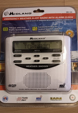 Midland WR-120 Emergency Weather Alert Radio with Alarm Clock New Trilingual