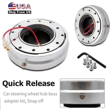 Car Steering Wheel Quick Release Hub Adapter 6-Holes Universal Snap Off Boss Kit