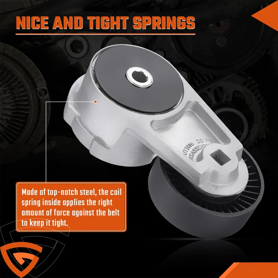 Tensor de transmisión por correa Serpentine y polea de ralentí para Chrysler 300 S 2012-2019 Foto 4 de 4