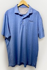 Johnnie-O Polo Shirt Mens XL Blue Stripe Performance Preppy Stretch Golf Adult
