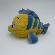 Disney Store Flounder Plush 10" Little Mermaid Fish Stuffed Animal Toy Genuine