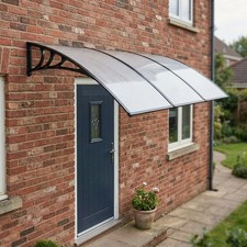 Weather-Resistant 300x100cm Canopy Awning for Homes & Businesses - 3 Bracket Set
