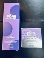 Benefit The POREfessional Get Unblocked Cleansing Oil  Clay Mask Full-size NIB
