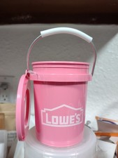 Lowe’s mini PINK bucket With Lid NEW .42 qt. Food Safe