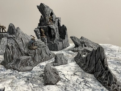 28mm/32mm 3D Printed Rocky Mountain Terrain Warhammer Age Of Sigmar RPG War Game