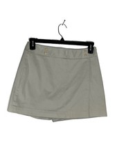 Ann Taylor Wms Sz 6 Khaki Tan School Girl Micro Mini Skort Skirt Gilmore Girls
