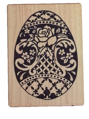 Fabergè Decorative Egg Easter Spring Sign Symbol PSX F-1203 Wood Rubber Stamp