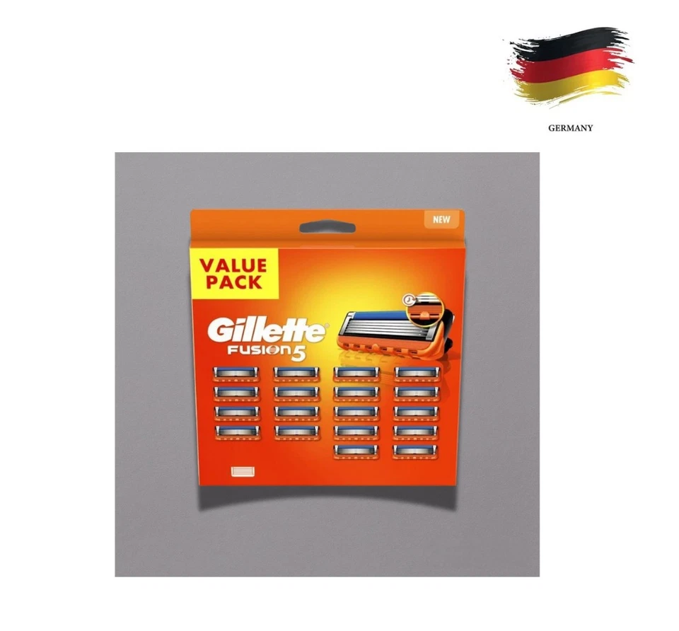 GILLETTE Gilette Fusion 5 Ersatz Rasierklingen 20 Stück für Fusion Rasierer Original -NEU