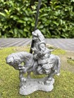 Samurai Japanese Knight On Horse Warhammer Nippon Vintage Metal Ninja Preslot