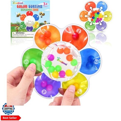 Sensory Toys Color Sorting Toys: Quiet Fidgets for Classroom Montessori Toy f...