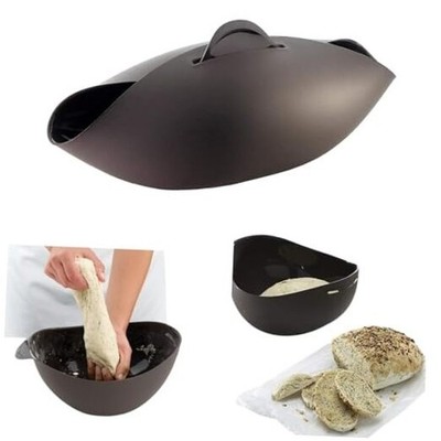 Saycker Silicone Bread Bowl,Bread Maker Mold for Baking Bread,Flexible Black