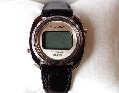 Vintage Microma Swiss Made New Old Stock Digital Damenuhr Ersatz/Reparatur