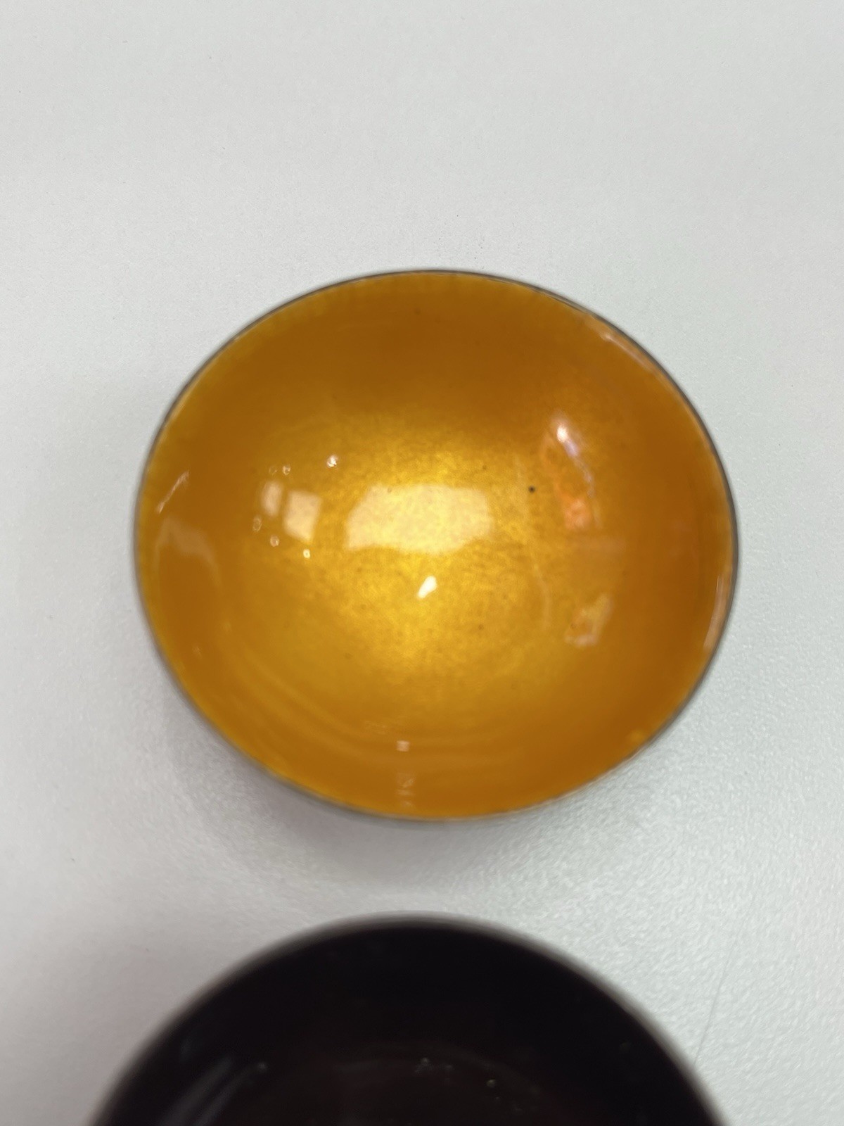 Set ( 2 )Coban 925 Sterling Silver Vintage Mexico Enamel Salt Cellar / Bowl