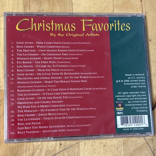Christmas Favorites By The Original Artists CD Crosby Autry Drifters Vaughan - Imagen 2 de 4