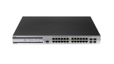 D-Link DWS-4026 Managed 24 Ports Gigabit L2+ Unified Wireless PoE Switch   4 SFP