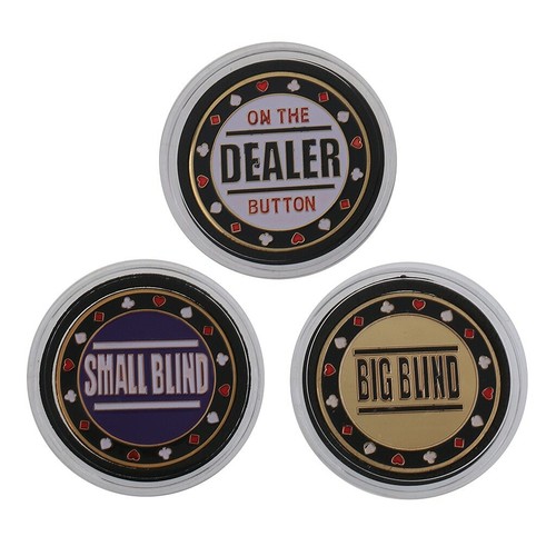 *3er Set* Pokerspiel Dealer Buttons Small & Big Blinds Poker Münzen Chips Schutz - Bild 3 von 10