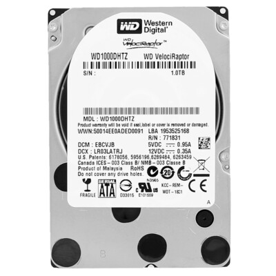Festplatte WD 1TB WD1000DHTZ 10 000Rpm Sata III 2.5'' VELOCIRAPTOR