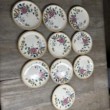 Mikasa Oriental Classics Canton CK-803 Plates 7 5/8” X10 Japan Vintage Floral