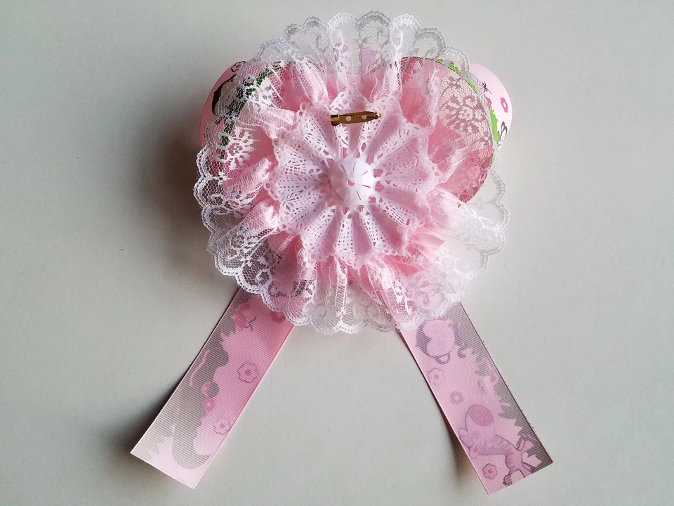 Faja de jirafa Baby Shower Mom To Be It's a Girl rosa cinta de safari ramillete Noah's Foto 4 de 4