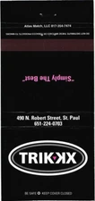 St Paul Minnesota Trikkx Nightclub Simply The Best Vintage Matchbook Cover