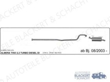 IMASAF Auspuffset Mittelrohr+Endtopf für Almera Tino 2.2 Diesel 2003-2006
