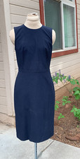 Ann Taylor Sheath Dress Size 4 Dark Navy Sleeveless Little Black Dress - Classic