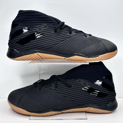 Adidas Nemeziz 19.3 Black Gold & Gum Indoor Soccer Shoes Sz 8.5