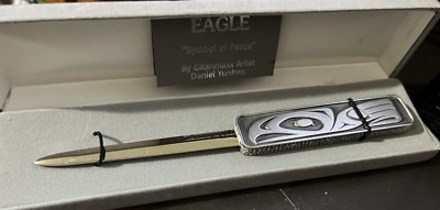 Gitxsan Artist Yunkws Eagle Letter Opener Symbol of Peace