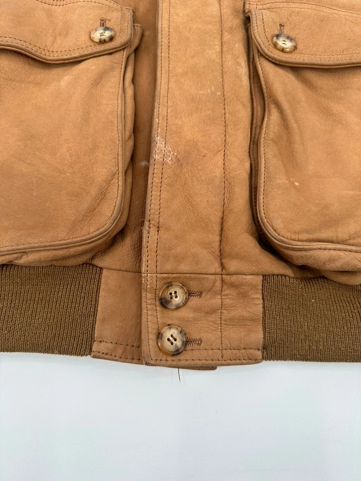 Chaqueta de Caza/Caza de Algodón y Cuero WILLIS & GEIGER Años 90 Forro a Cuadros M Talla M Foto 3 de 4