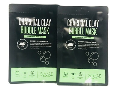 Soo ae mask Charcoal clay bubble mask-Set of 2