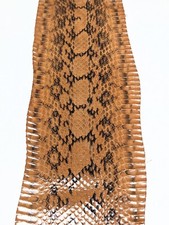 Unbleached Elaphe Snake Skin Leather Snakeskin Craft Supply Glossy Apricot